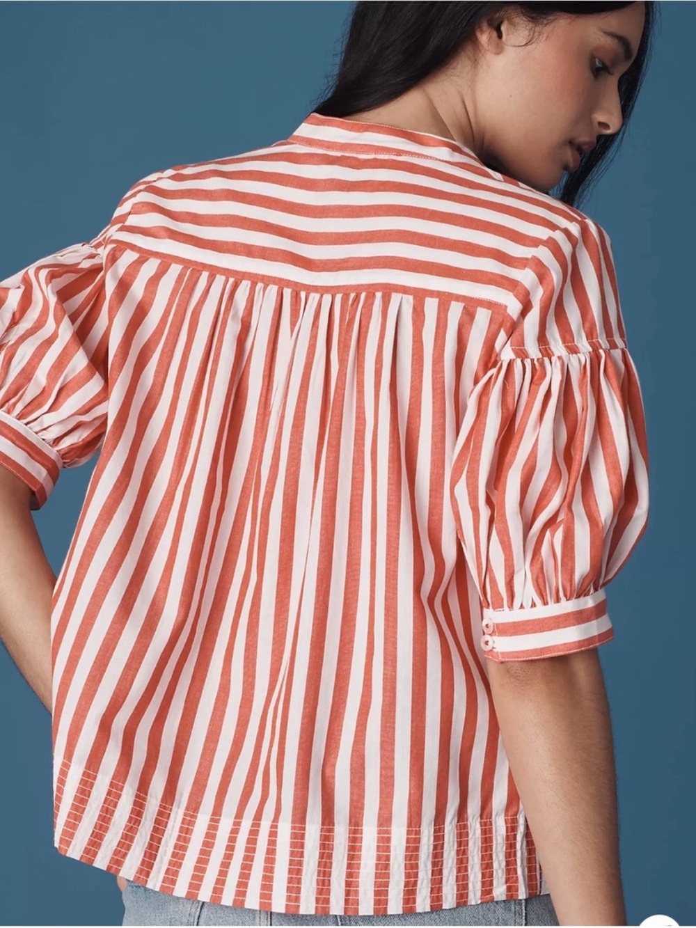 New Anthropologie  Red Striped Women’s Top - Picture 2 of 6